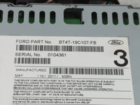 2011 Ford Edge Radio AM FM Cd Player Receiver Replacement P/N:BT4T-19C107-FB OEM Used Auto Parts - Oemusedautoparts1.com