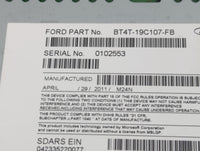 2011 Ford Edge Radio AM FM Cd Player Receiver Replacement P/N:BT4T-19C107-FB Fits OEM Used Auto Parts - Oemusedautoparts1.co