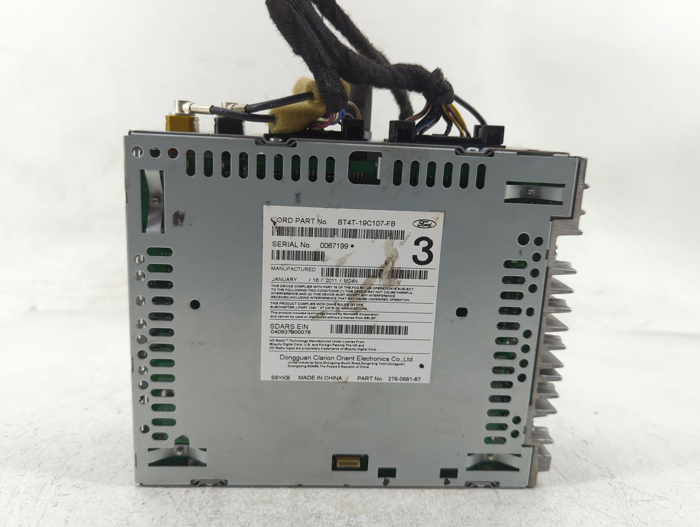 2011 Ford Edge Radio AM FM Cd Player Receiver Replacement P/N:BT4T-19C107-FB Fits OEM Used Auto Parts - Oemusedautoparts1.co