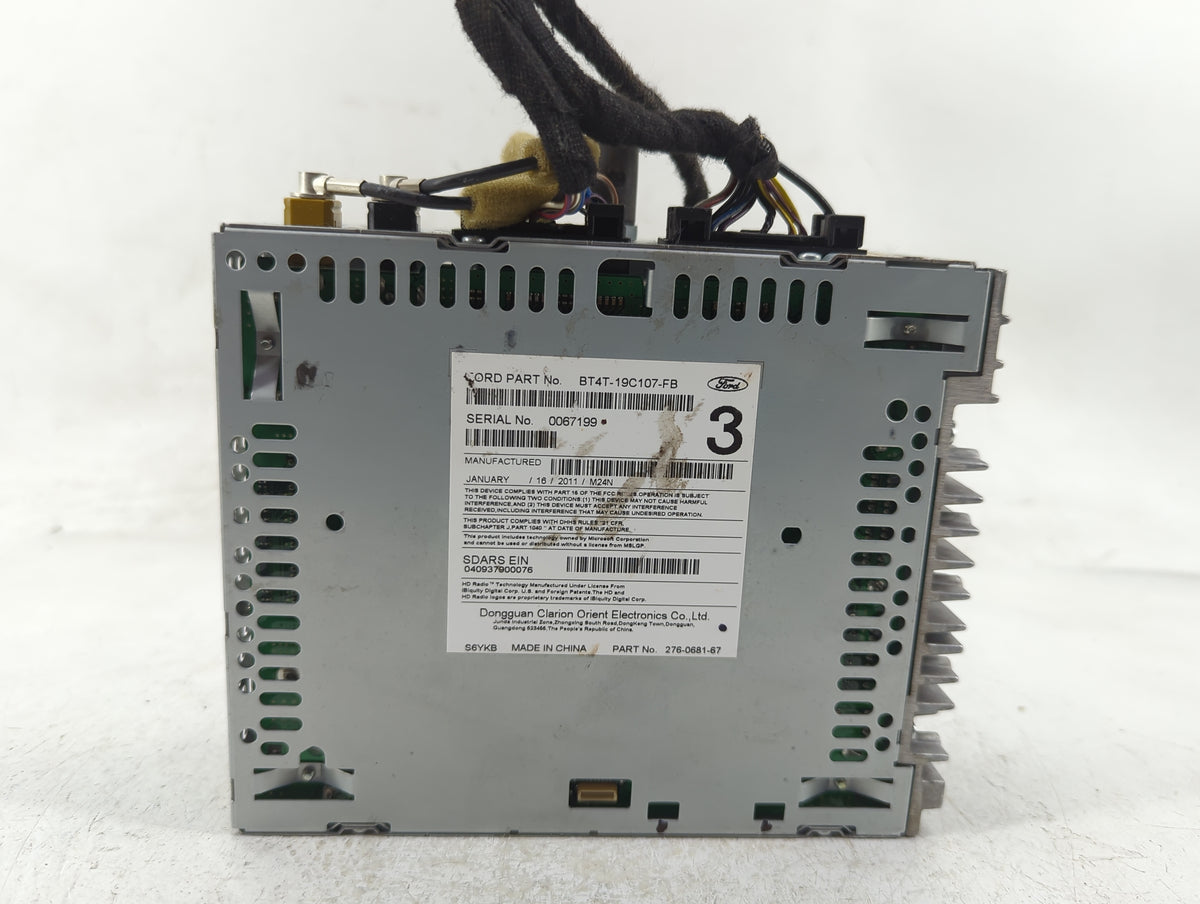 2011 Ford Edge Radio AM FM Cd Player Receiver Replacement P/N:BT4T-19C107-FB OEM Used Auto Parts - Oemusedautoparts1.com