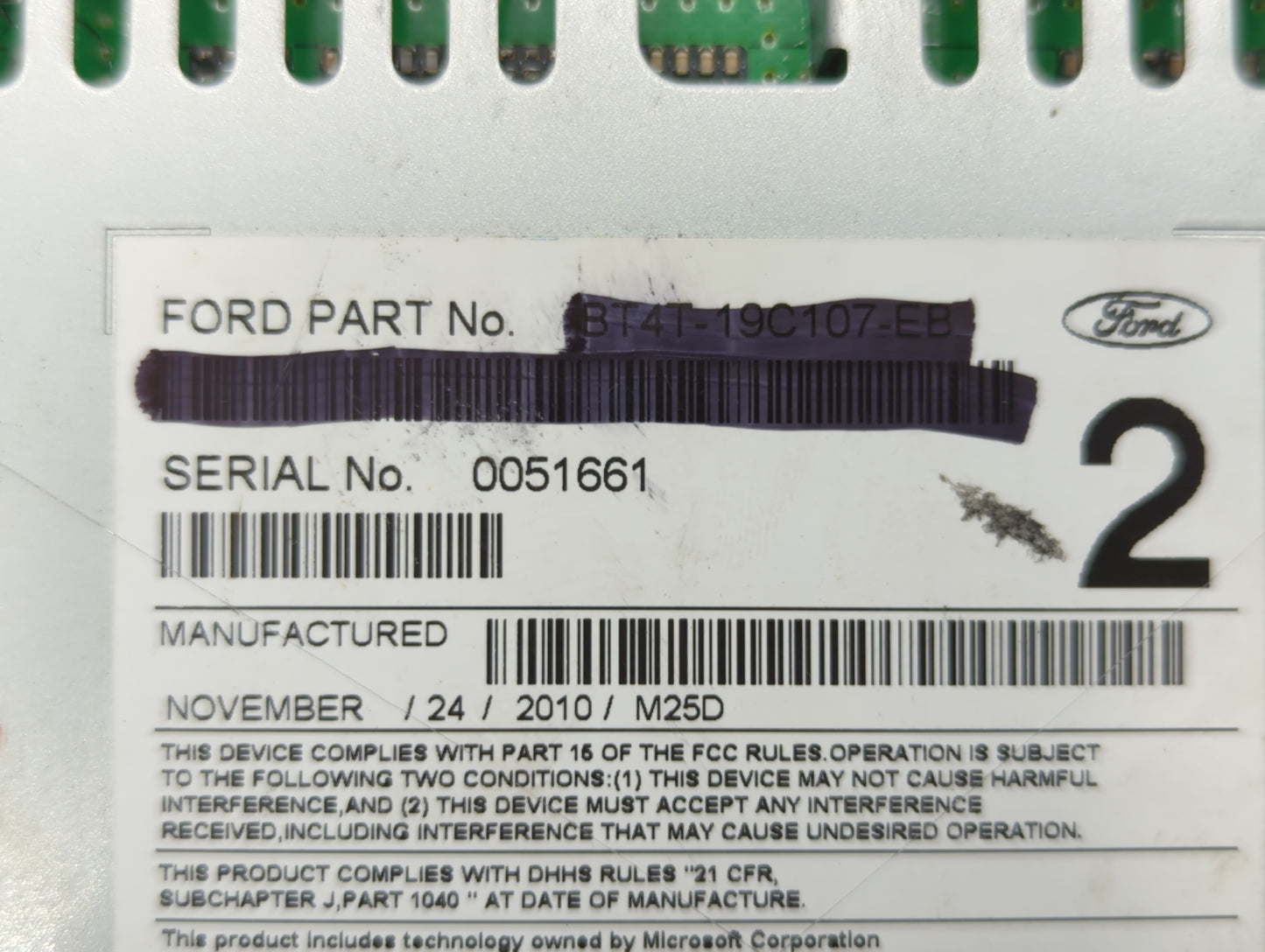 2011-2011 Ford Edge Am Fm Cd Player Radio Receiver - Oemusedautoparts1.com