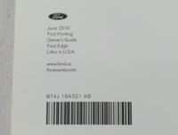 2011 Ford Edge Owners Manual Book Guide P/N:BT4J 19A321 AB OEM Used Auto Parts - Oemusedautoparts1.com