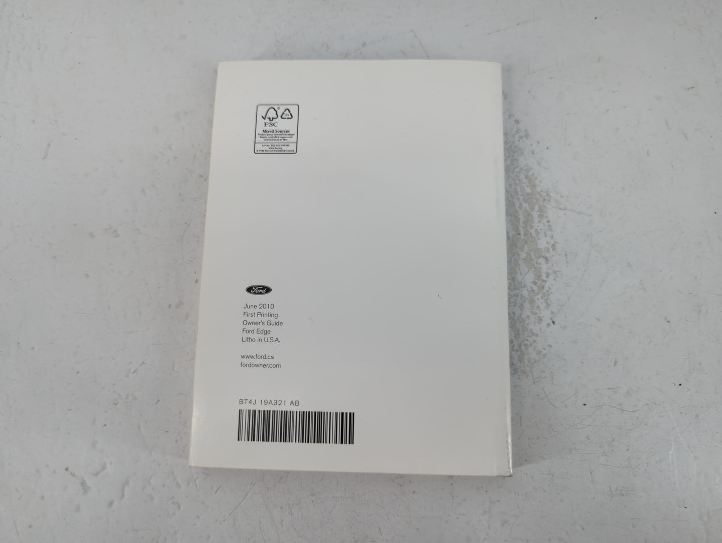 2011 Ford Edge Owners Manual Book Guide P/N:BT4J 19A321 AB OEM Used Auto Parts - Oemusedautoparts1.com