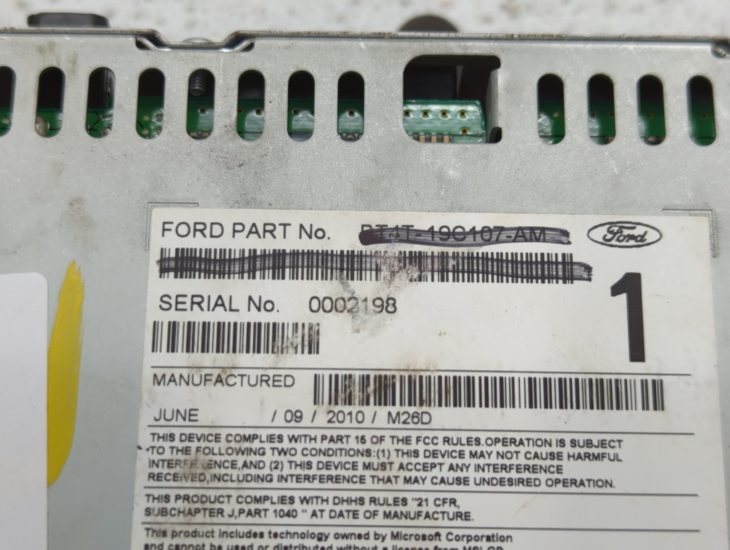 2011-2011 Ford Edge Am Fm Cd Player Radio Receiver - Oemusedautoparts1.com
