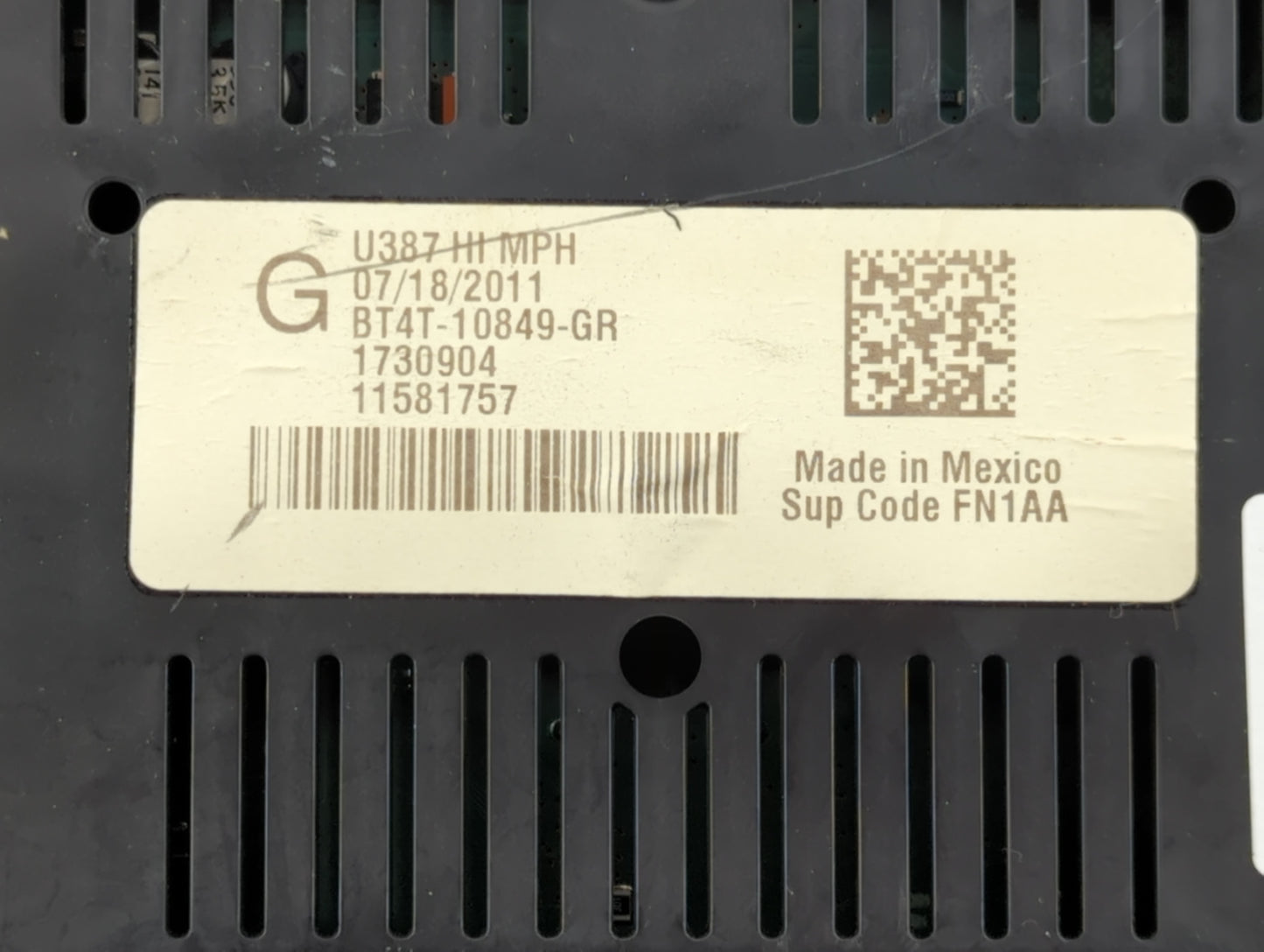 2011 Ford Edge Instrument Cluster Speedometer Gauges P/N:BT4T-10849-GR BT4T-10849-GM Fits OEM Used Auto Parts - Oemusedautop