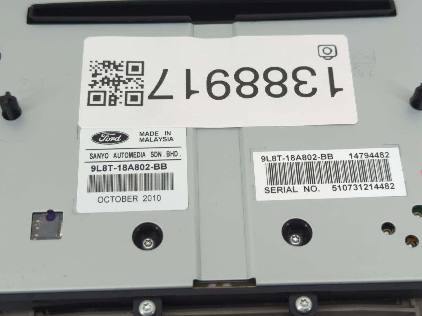 2009-2012 Ford Escape Radio AM FM Cd Player Receiver Replacement P/N:9L8T-18A802-BB Fits Fits 2009 2010 2011 2012 OEM Used A