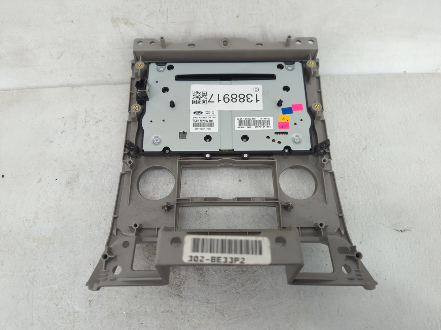 2009-2012 Ford Escape Radio AM FM Cd Player Receiver Replacement P/N:9L8T-18A802-BB Fits Fits 2009 2010 2011 2012 OEM Used A