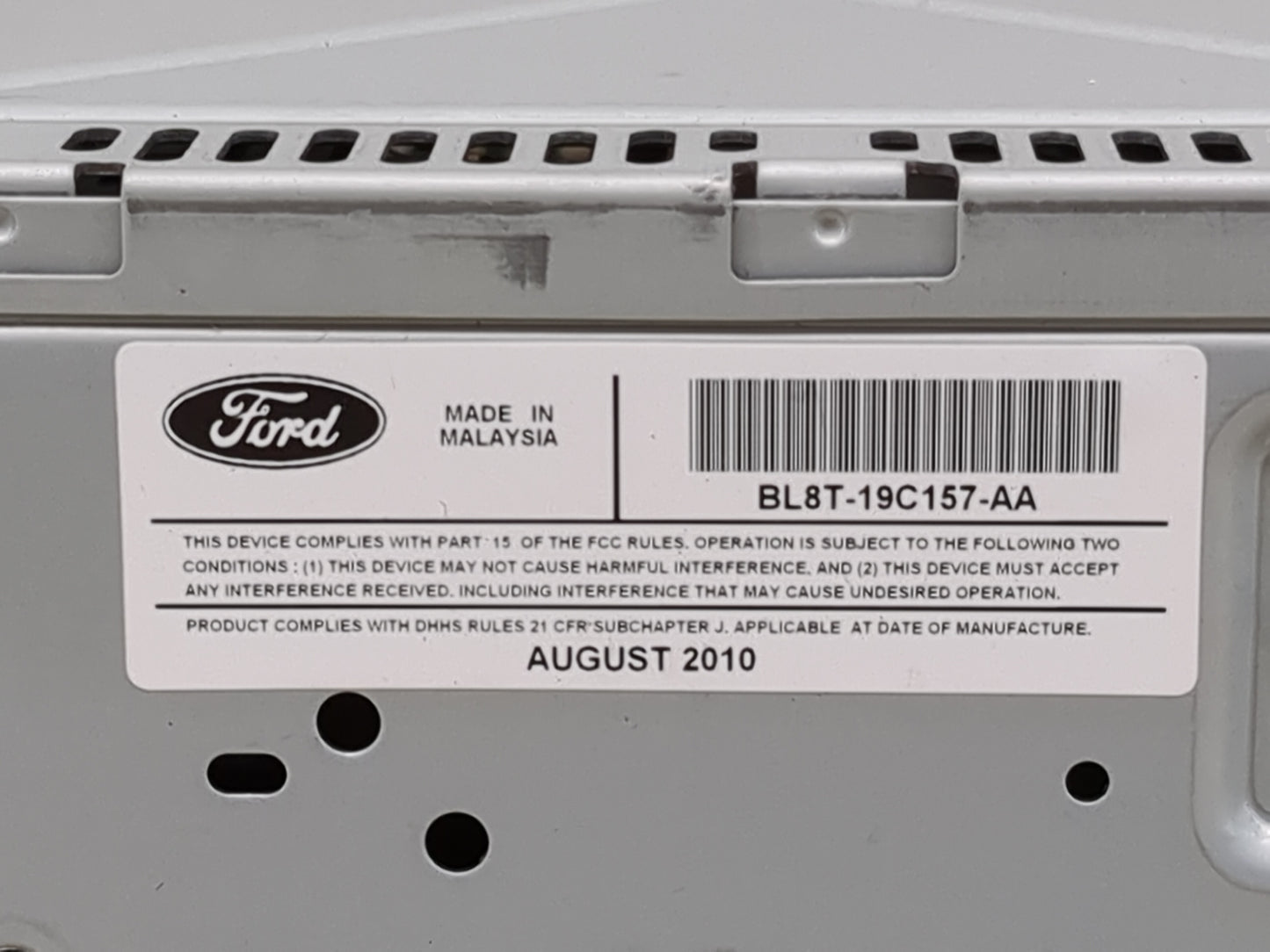 2011-2012 Ford Escape Radio AM FM Cd Player Receiver Replacement P/N:BL8T-19C157-AA BL8T19C157AA Fits Fits 2011 2012 OEM Use