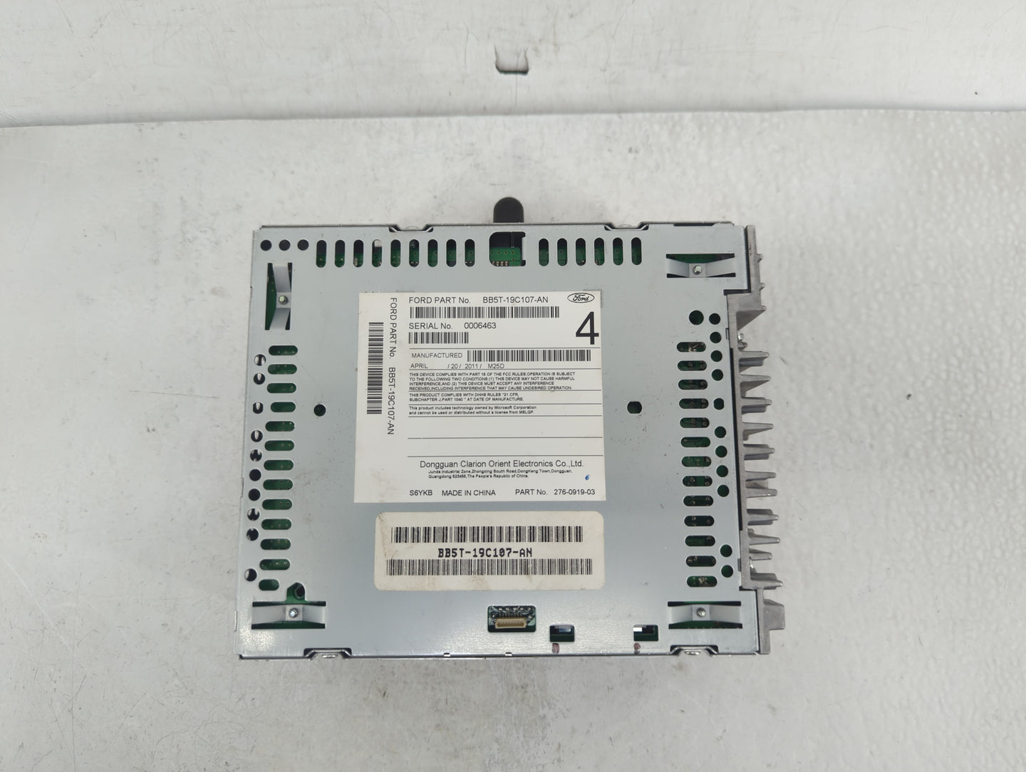 2011 Ford Explorer Radio AM FM Cd Player Receiver Replacement P/N:BB5T-19C107-AN Fits OEM Used Auto Parts - Oemusedautoparts