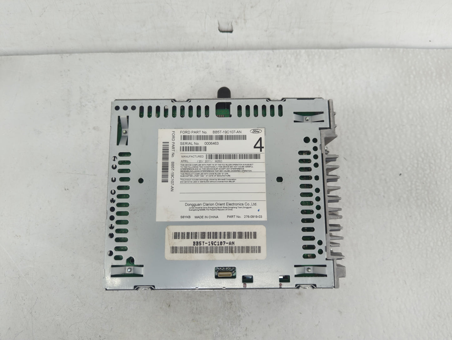 2011 Ford Explorer Radio AM FM Cd Player Receiver Replacement P/N:BB5T-19C107-AN Fits OEM Used Auto Parts - Oemusedautoparts