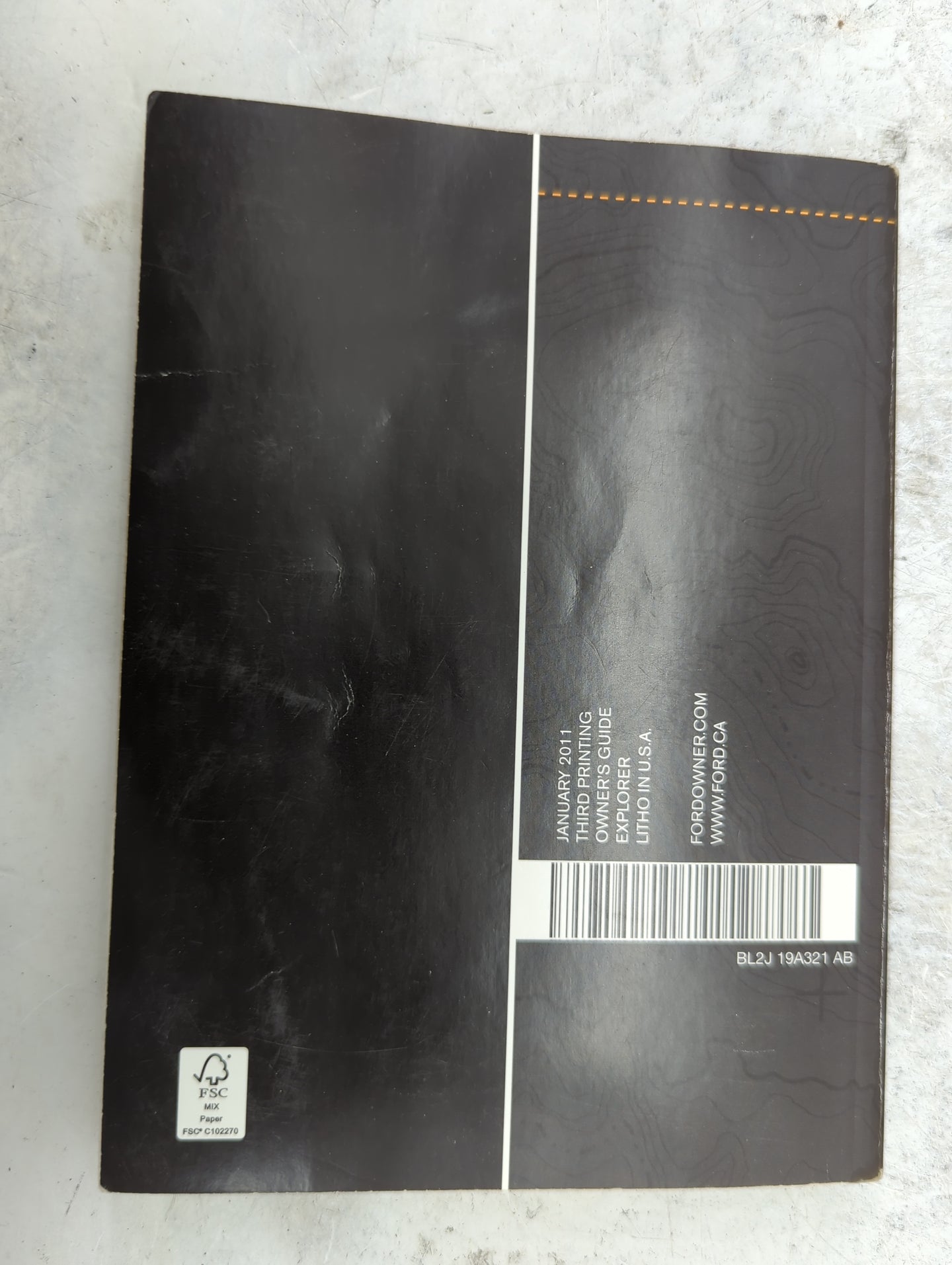 2011 Ford Explorer Owners Manual Book Guide P/N:BL2J19A321AB BL2J 19A321 AB OEM Used Auto Parts - Oemusedautoparts1.com