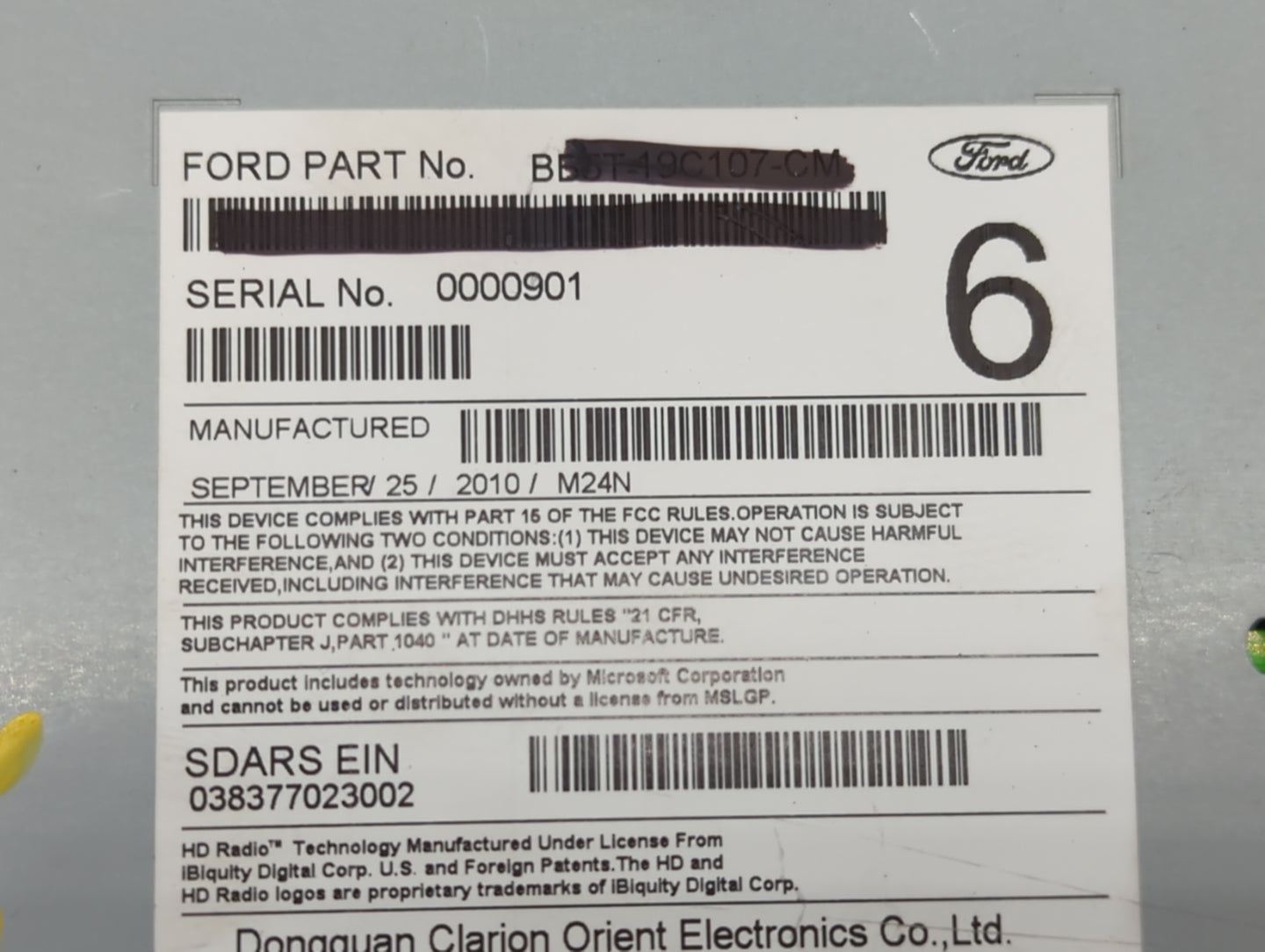 2011-2011 Ford Explorer Am Fm Cd Player Radio Receiver - Oemusedautoparts1.com