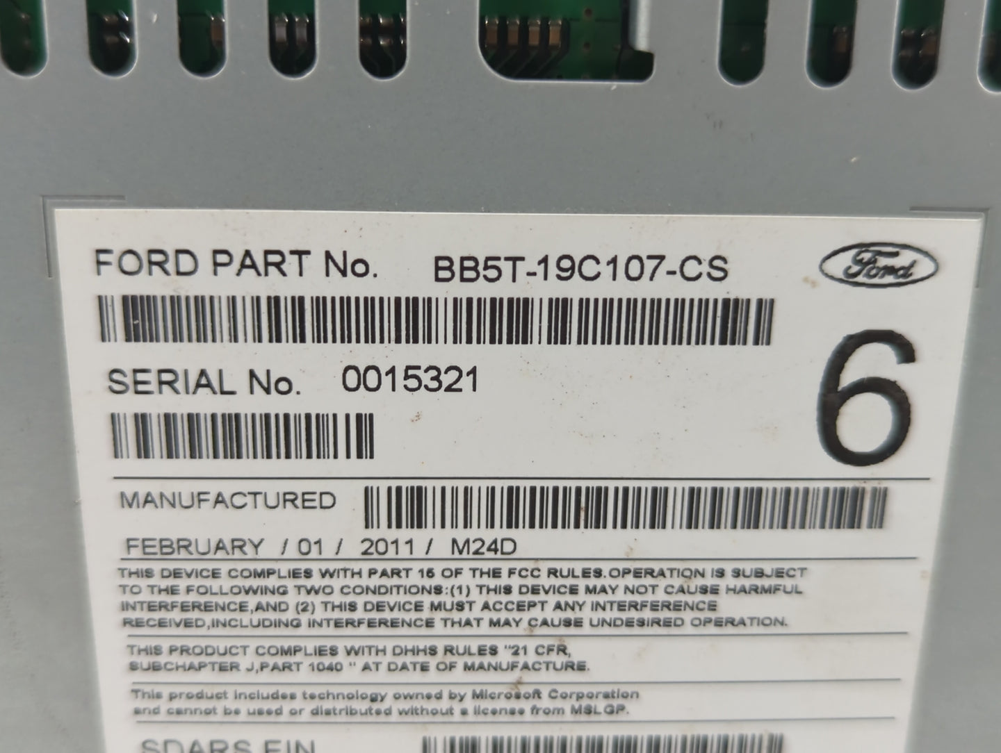 2011-2011 Ford Explorer Am Fm Cd Player Radio Receiver - Oemusedautoparts1.com