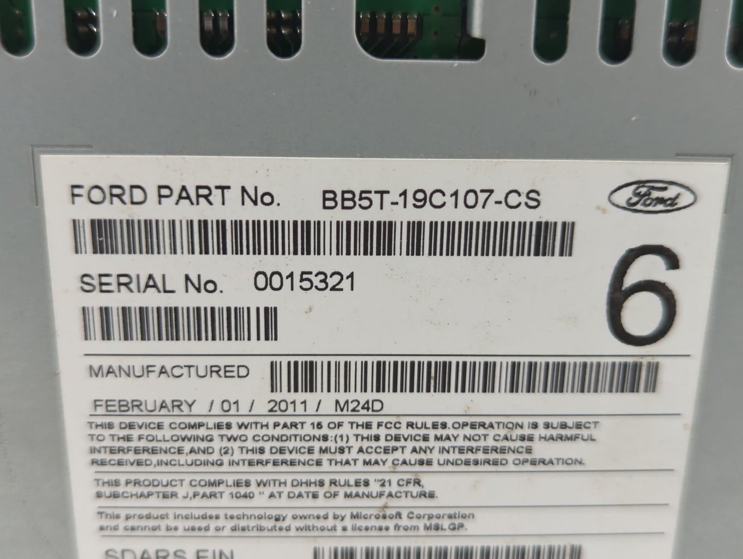 2011-2011 Ford Explorer Am Fm Cd Player Radio Receiver - Oemusedautoparts1.com