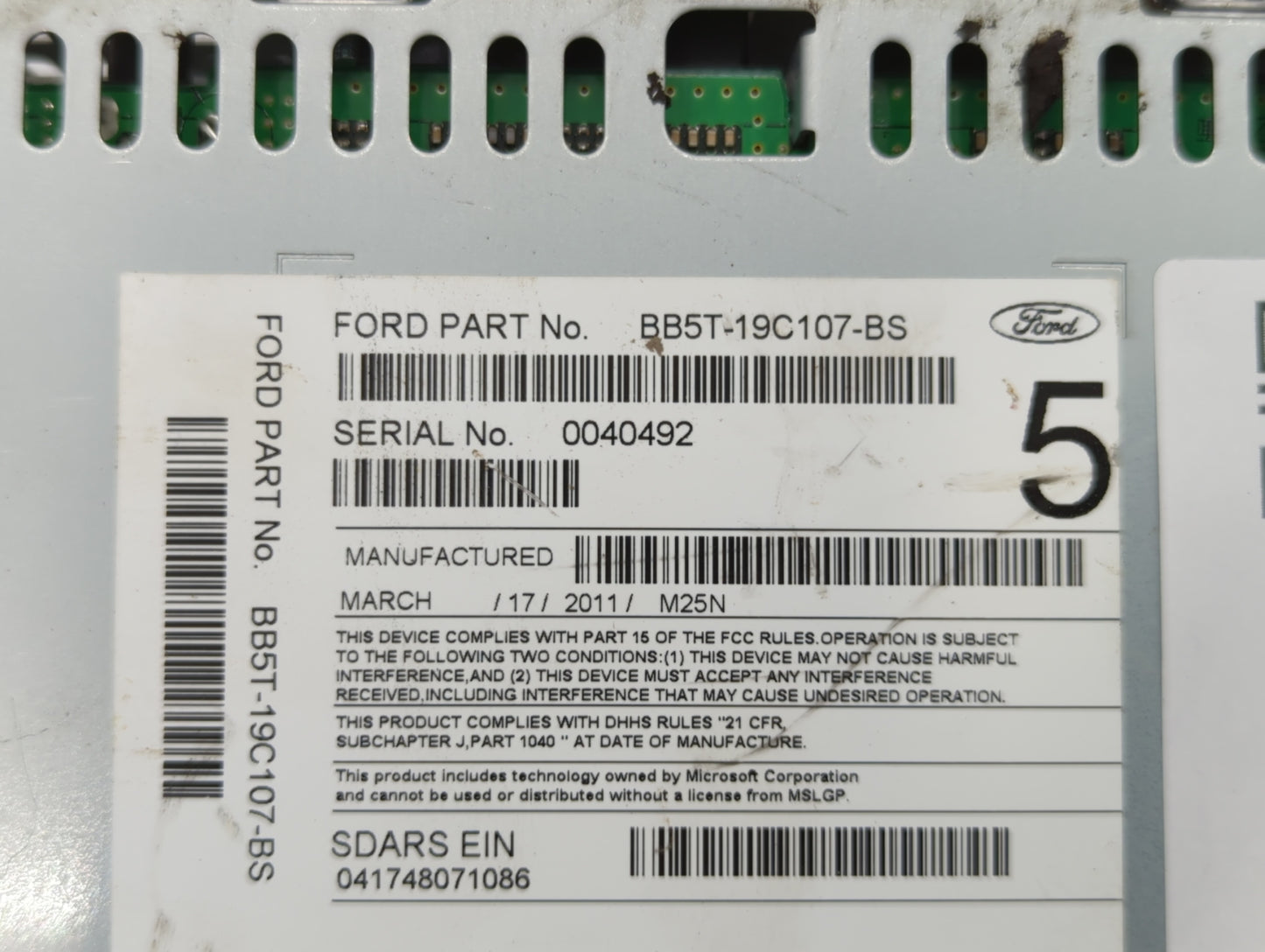 2011-2011 Ford Explorer Am Fm Cd Player Radio Receiver - Oemusedautoparts1.com