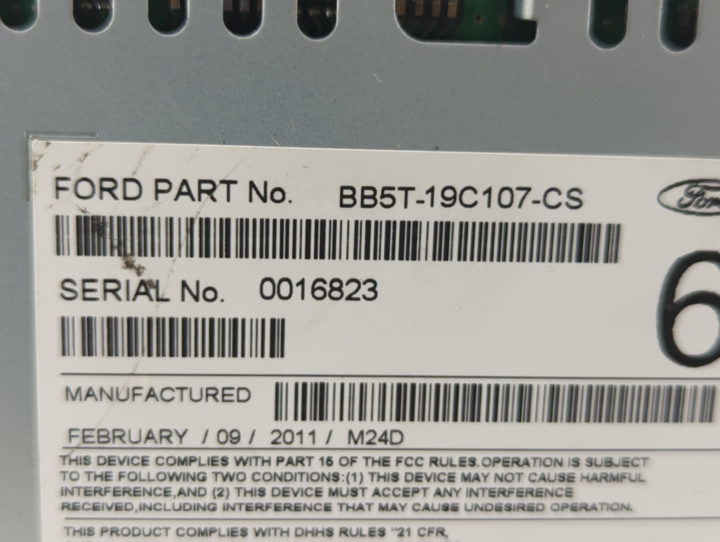 2011-2011 Ford Explorer Am Fm Cd Player Radio Receiver - Oemusedautoparts1.com