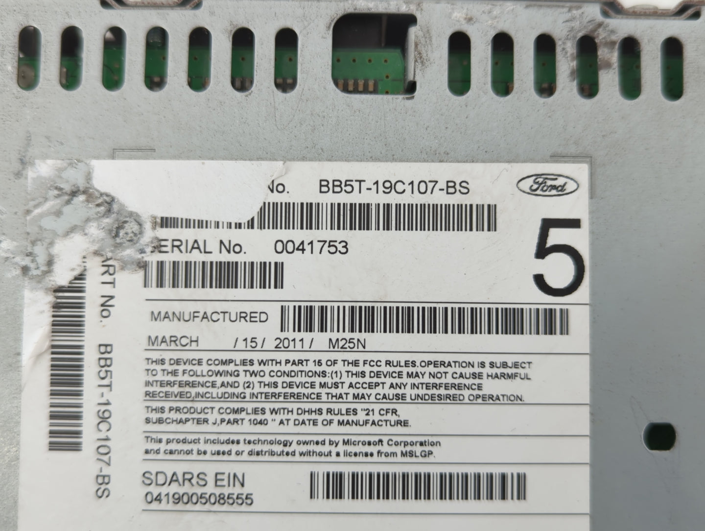 2011-2011 Ford Explorer Am Fm Cd Player Radio Receiver - Oemusedautoparts1.com
