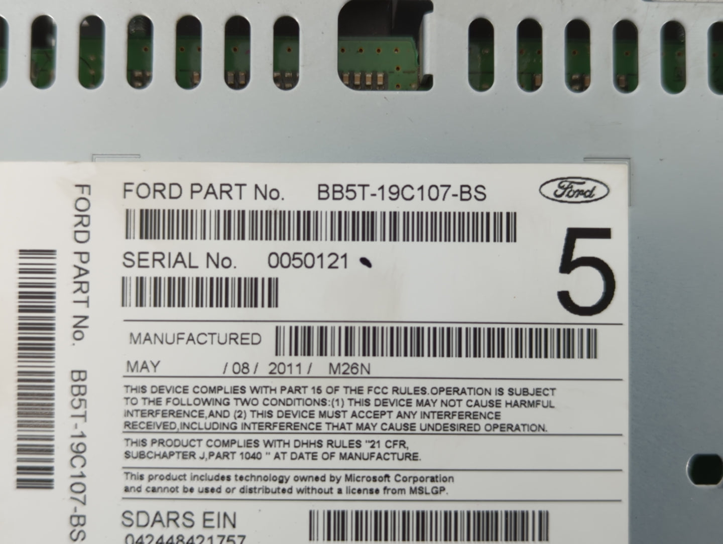 2011-2011 Ford Explorer Am Fm Cd Player Radio Receiver - Oemusedautoparts1.com