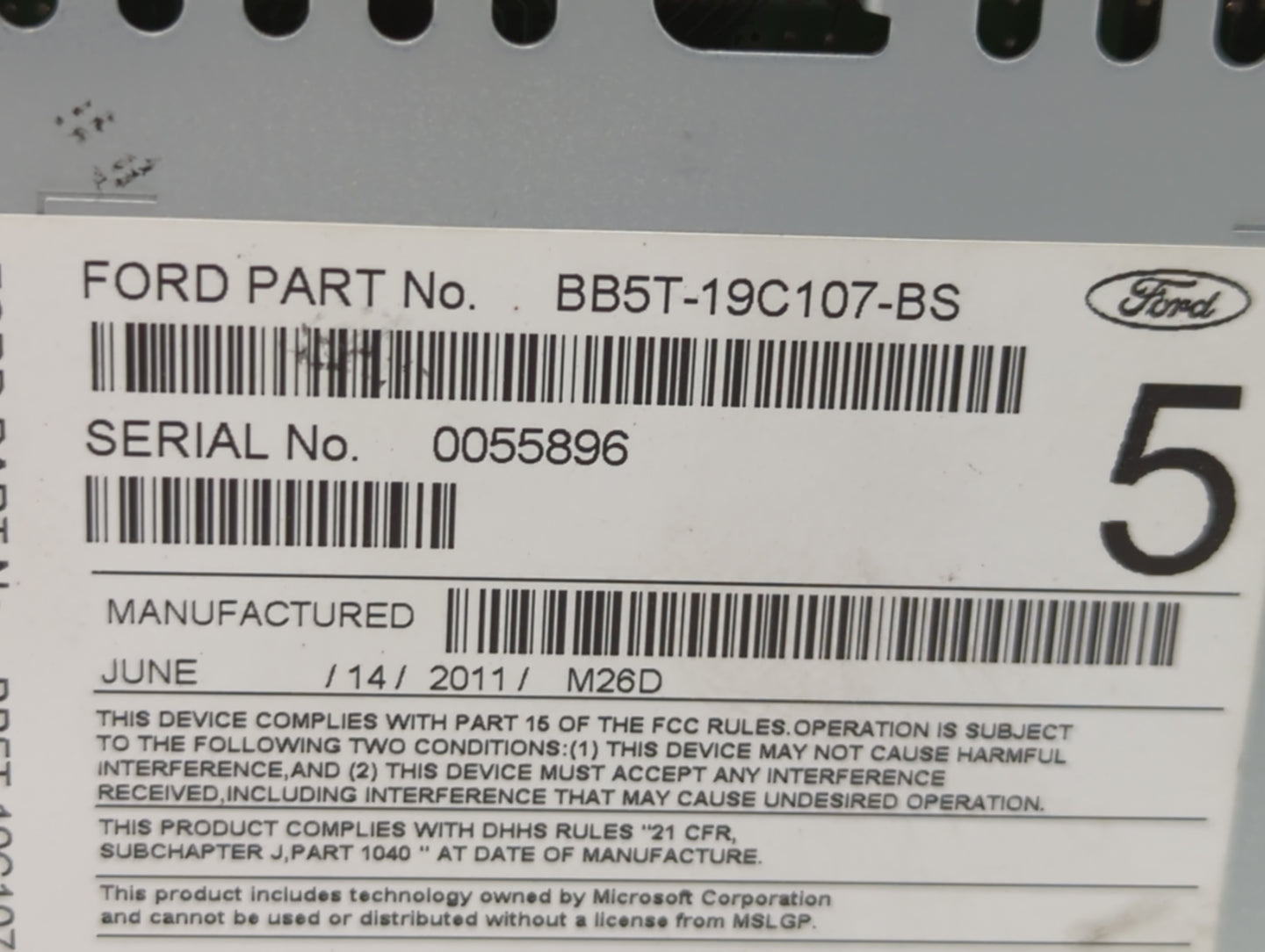 2011-2011 Ford Explorer Am Fm Cd Player Radio Receiver - Oemusedautoparts1.com