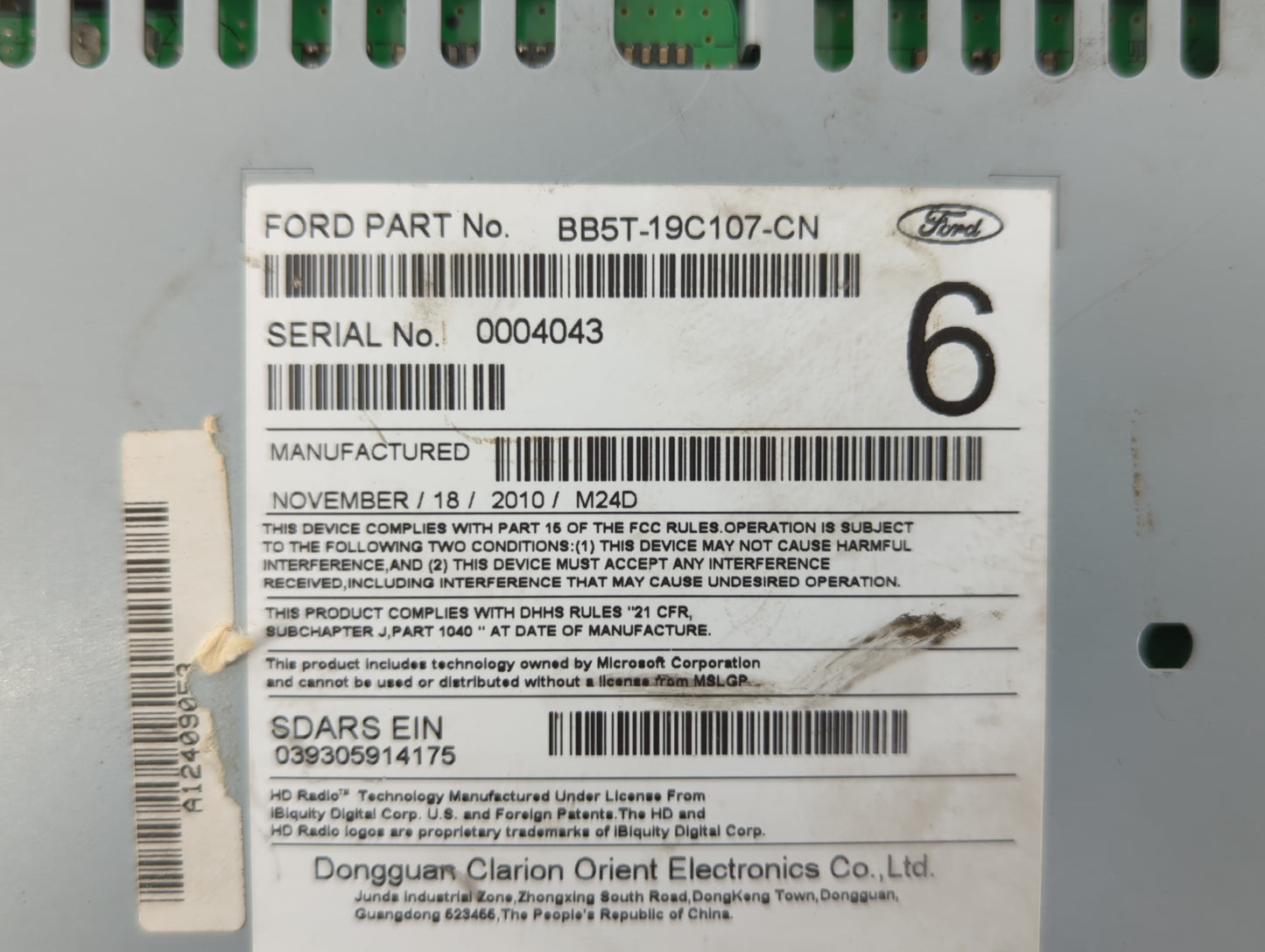 2011-2011 Ford Explorer Am Fm Cd Player Radio Receiver - Oemusedautoparts1.com