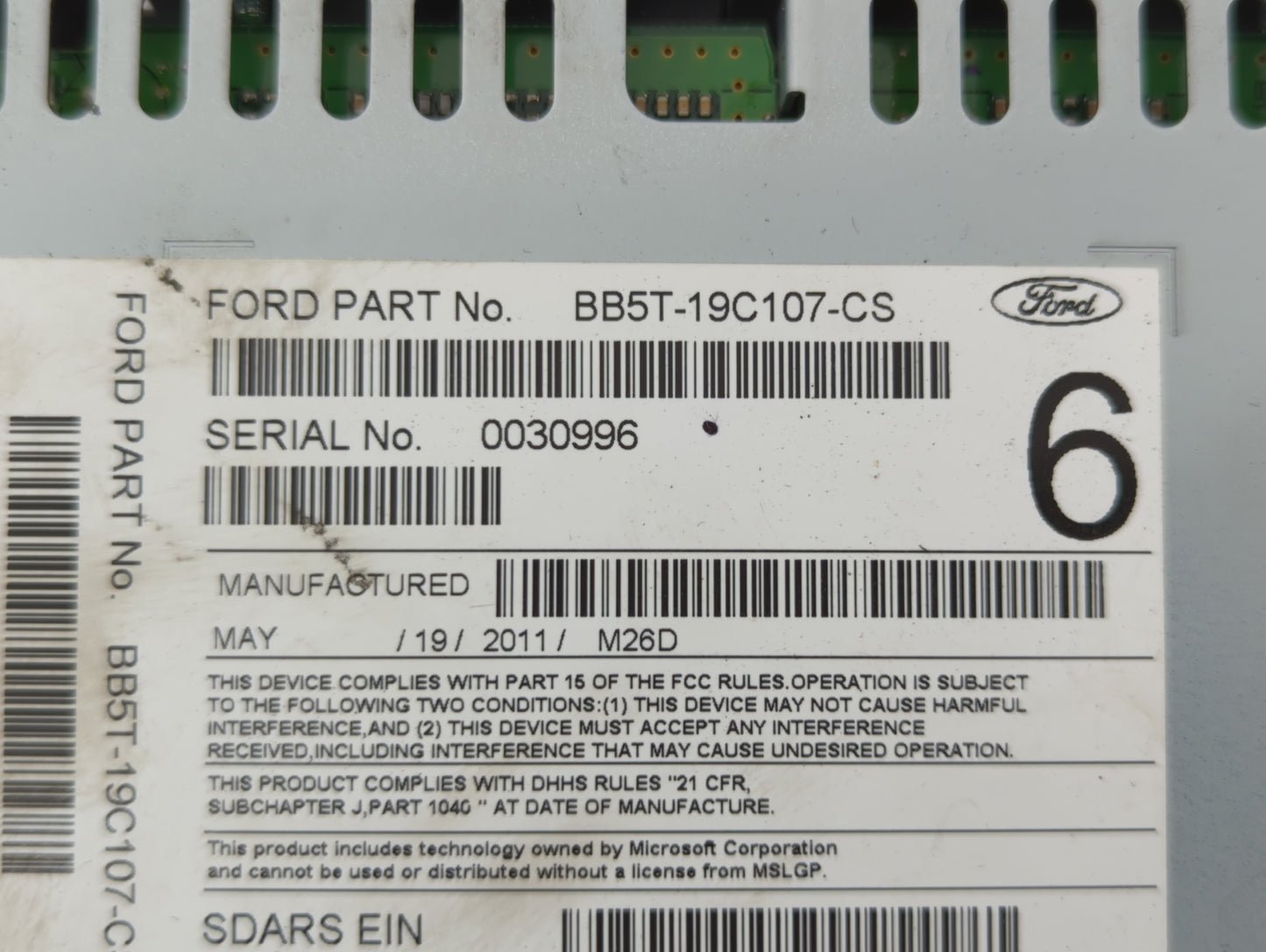 2011-2011 Ford Explorer Am Fm Cd Player Radio Receiver - Oemusedautoparts1.com