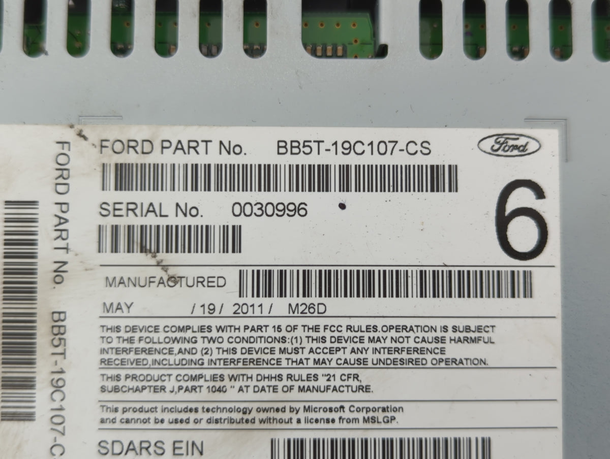 2011-2011 Ford Explorer Am Fm Cd Player Radio Receiver 572892 - Oemusedautoparts1.com