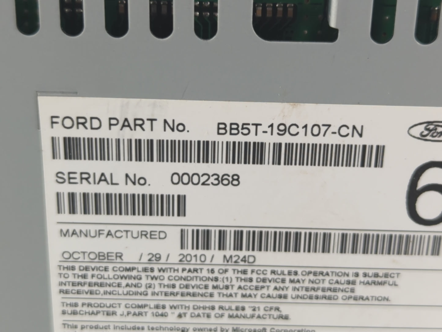 2011-2011 Ford Explorer Am Fm Cd Player Radio Receiver - Oemusedautoparts1.com