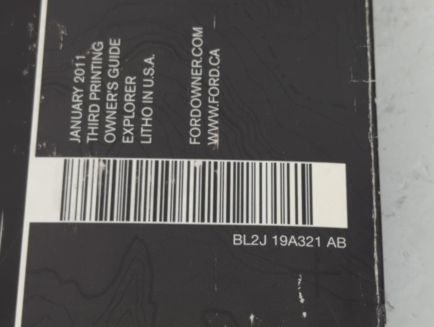 2011 Ford Explorer Owners Manual Book Guide P/N:BL2J-19A321 AB OEM Used Auto Parts - Oemusedautoparts1.com