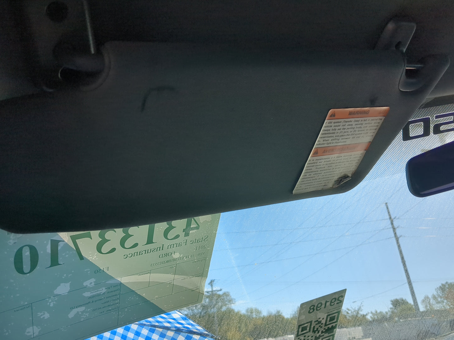 2010-2014 Ford F-150 Sun Visor Shade Replacement Driver Left Mirror Fits Fits 2010 2011 2012 2013 2014 OEM Used Auto Parts -