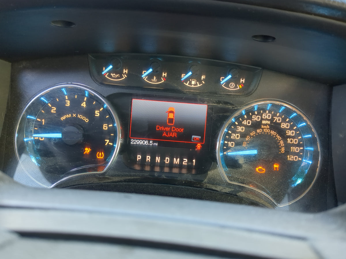 2011 Ford F-150 Instrument Cluster Speedometer Gauges Miles:222K Fits OEM Used Auto Parts - Oemusedautoparts1.com