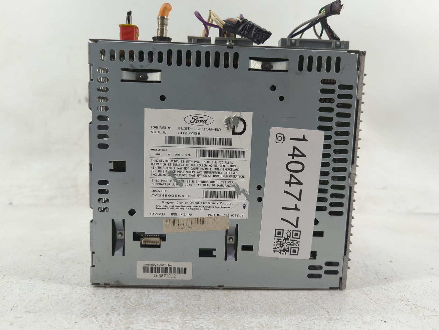 2011 Ford F-150 Radio AM FM Cd Player Receiver Replacement P/N:BL3T-19C158-BA Fits OEM Used Auto Parts - Oemusedautoparts1.c