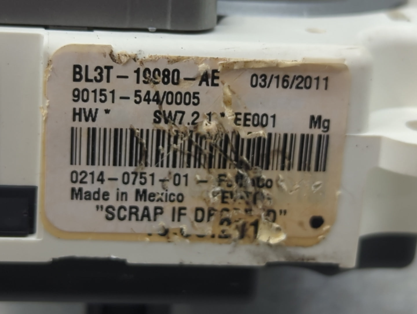 2011-2012 Ford F-150 Climate Control Module Temperature AC/Heater Replacement P/N:BL3T-19980-AE Fits Fits 2011 2012 OEM Used