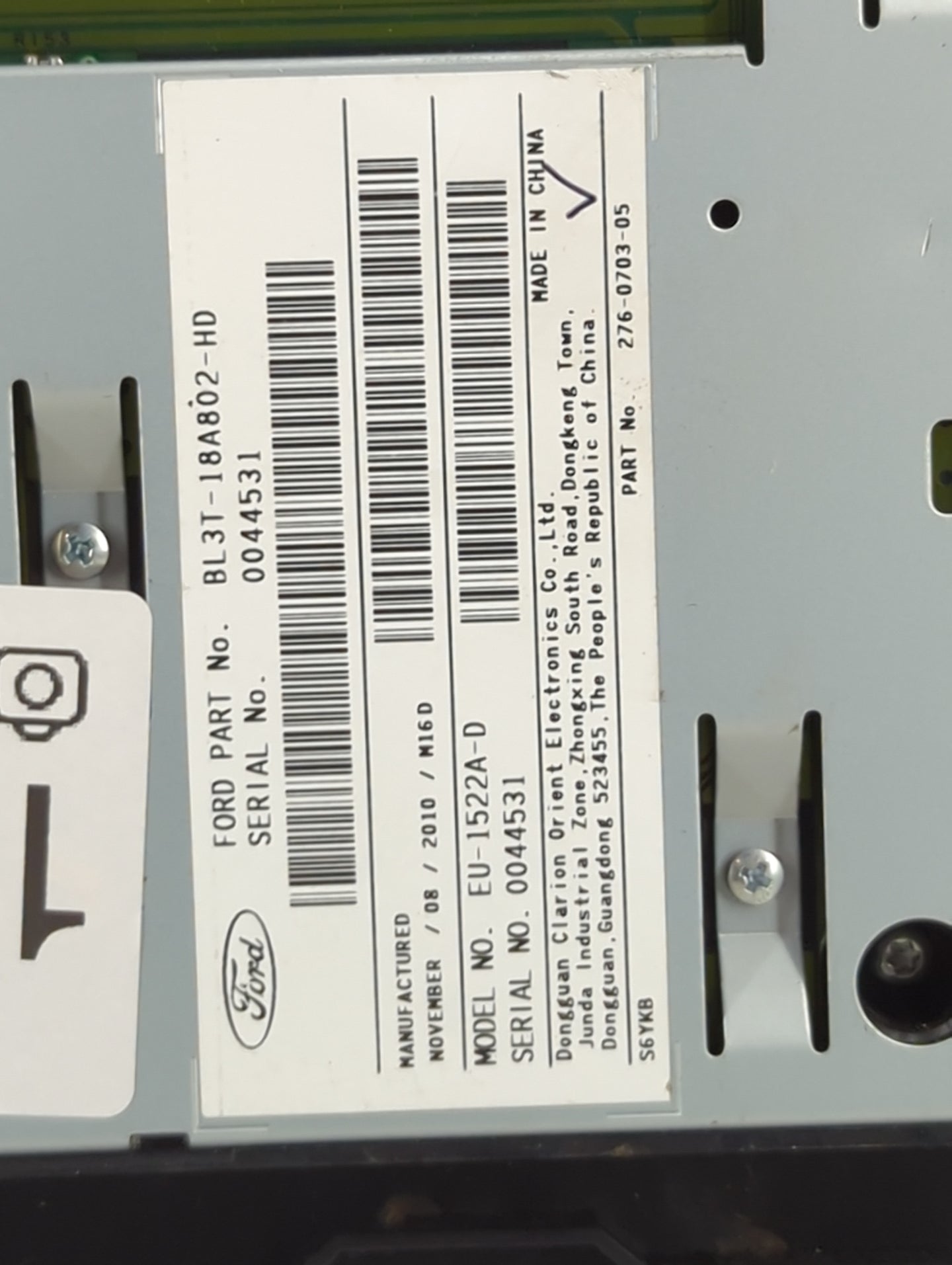 2011 Ford F-150 Radio AM FM Cd Player Receiver Replacement P/N:BL3T-18A802-HD EU-1522A-D Fits OEM Used Auto Parts - Oemuseda