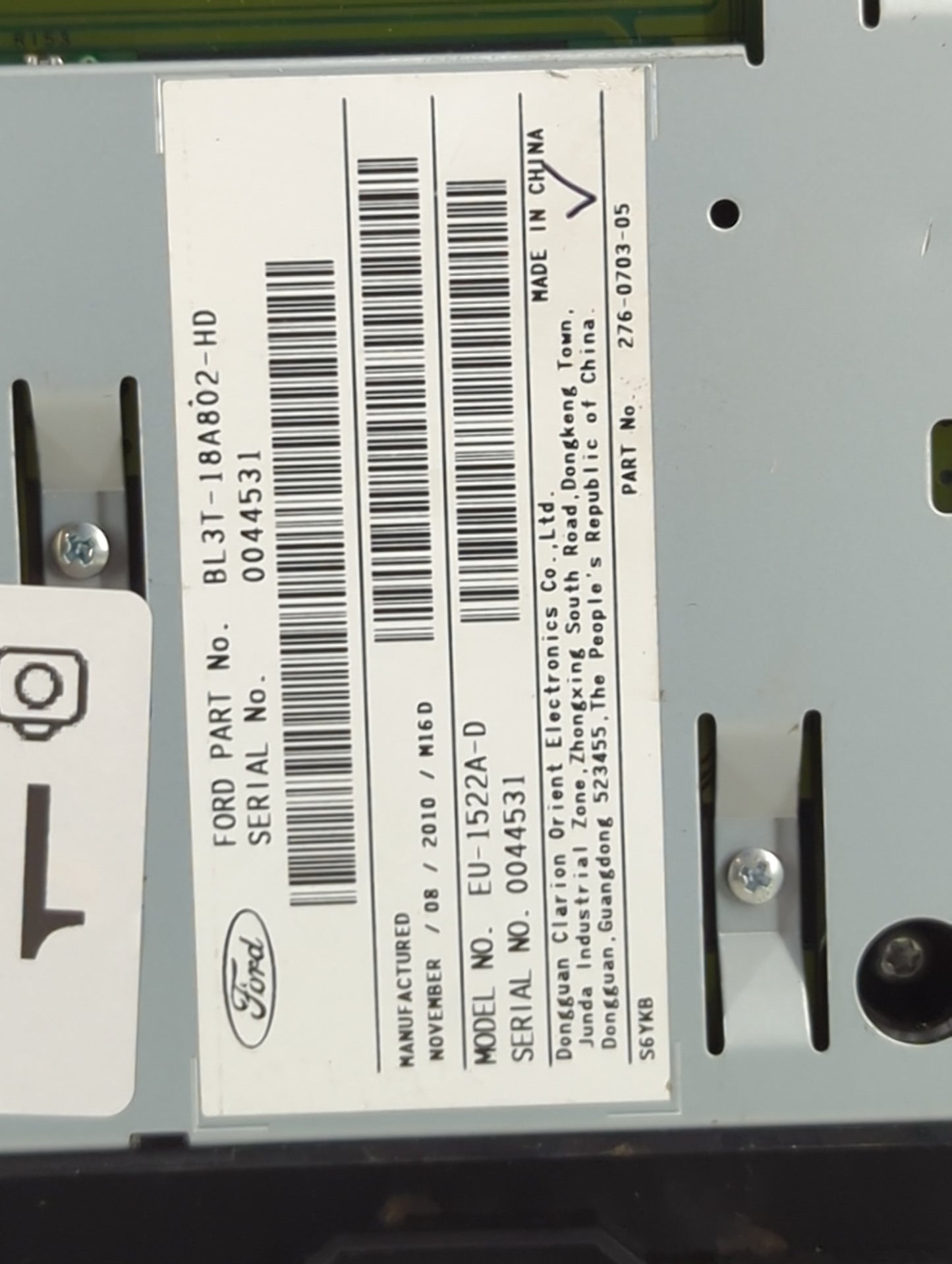 2011 Ford F-150 Radio AM FM Cd Player Receiver Replacement P/N:BL3T-18A802-HD EU-1522A-D Fits OEM Used Auto Parts - Oemuseda