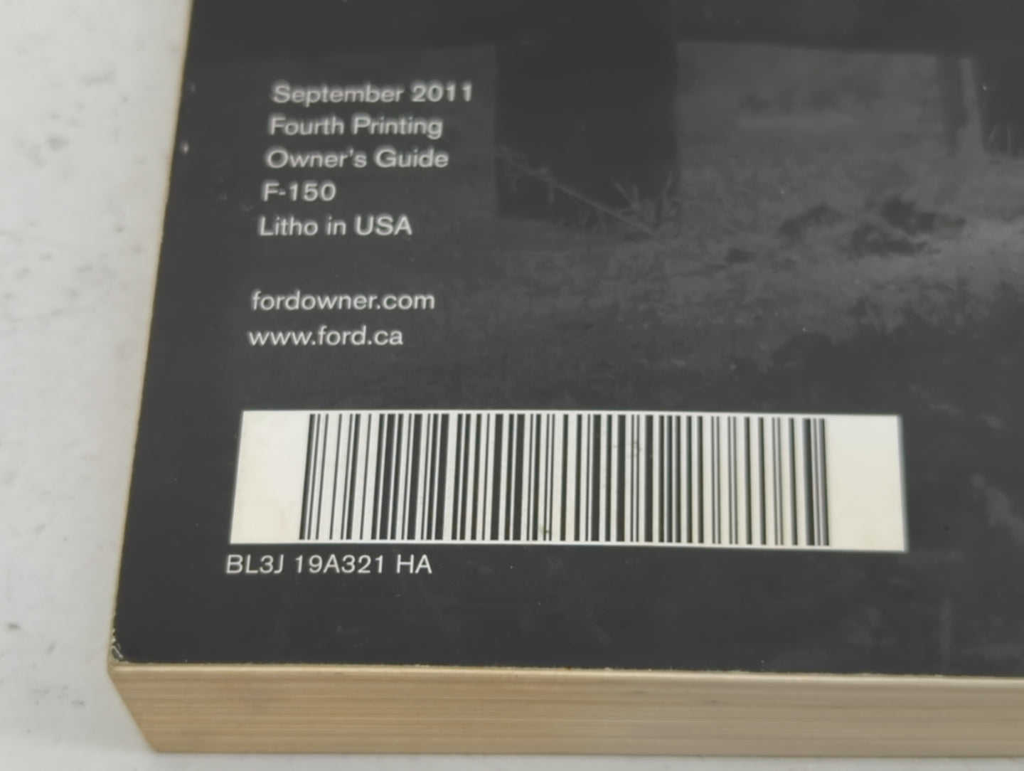 2011 Ford F-150 Owners Manual Book Guide P/N:BL3J19A321HA OEM Used Auto Parts - Oemusedautoparts1.com