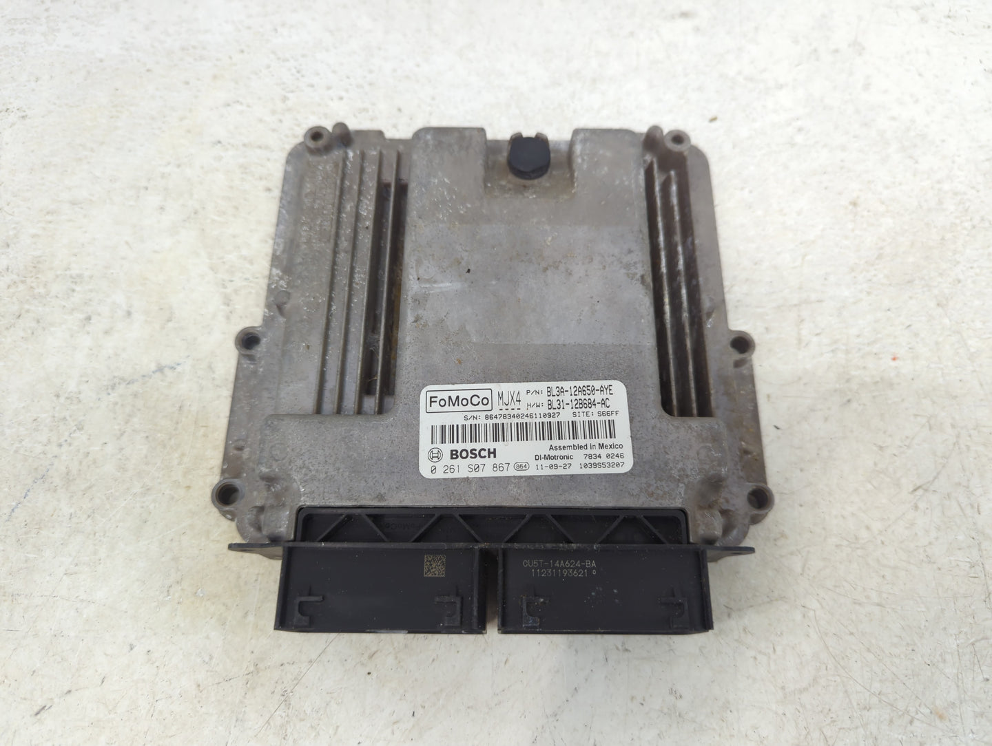 2011 Ford F-150 PCM Engine Control Computer ECU ECM PCU OEM P/N:BL3A-12A650-AYE BL31-12B684-AC, 0261S07867 Fits OEM Used Aut