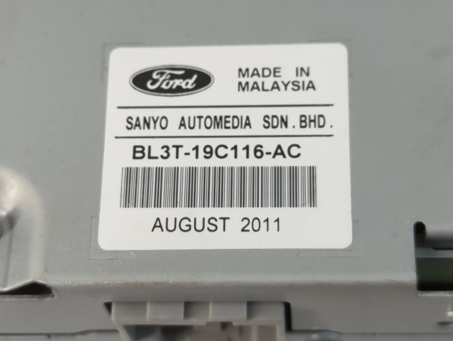 2011-2012 Ford F-150 Radio AM FM Cd Player Receiver Replacement P/N:BL3T-19C116-AC Fits Fits 2011 2012 OEM Used Auto Parts -