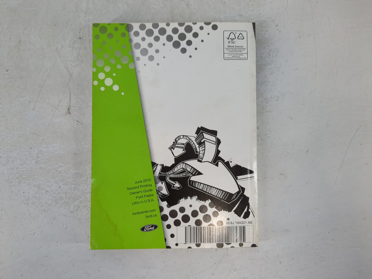 2011 Ford Fiesta Owners Manual Book Guide P/N:BE8J 19A321 AB OEM Used Auto Parts - Oemusedautoparts1.com