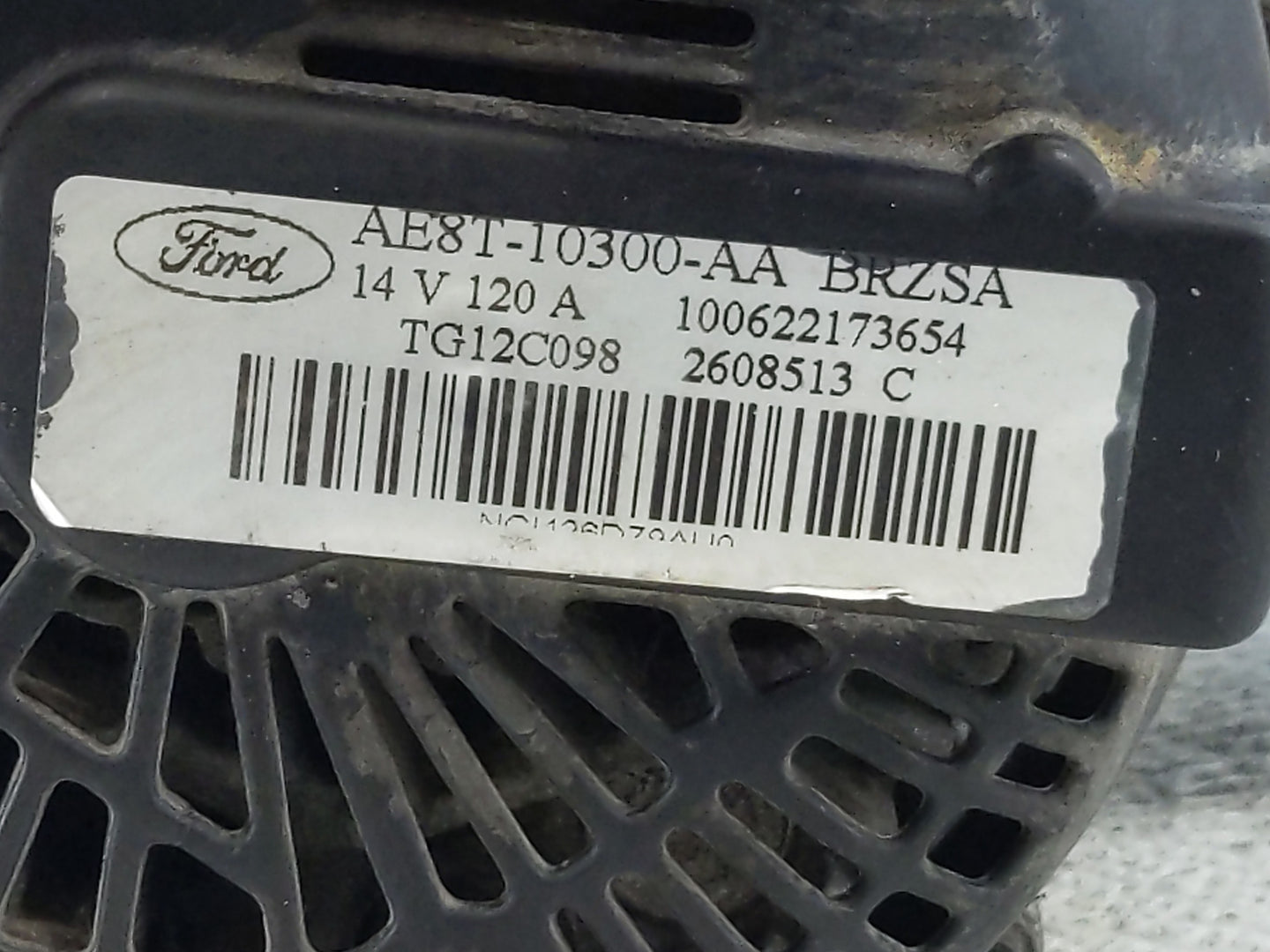 2011-2019 Ford Fiesta Alternator Replacement Generator Charging Assembly Engine OEM P/N:AE8T-10300-AA Fits OEM Used Auto Par