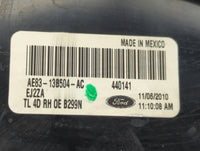 2011-2013 Ford Fiesta Tail Light Assembly Passenger Right OEM P/N:AE83-13B504-AC Fits Fits 2011 2012 2013 OEM Used Auto Part