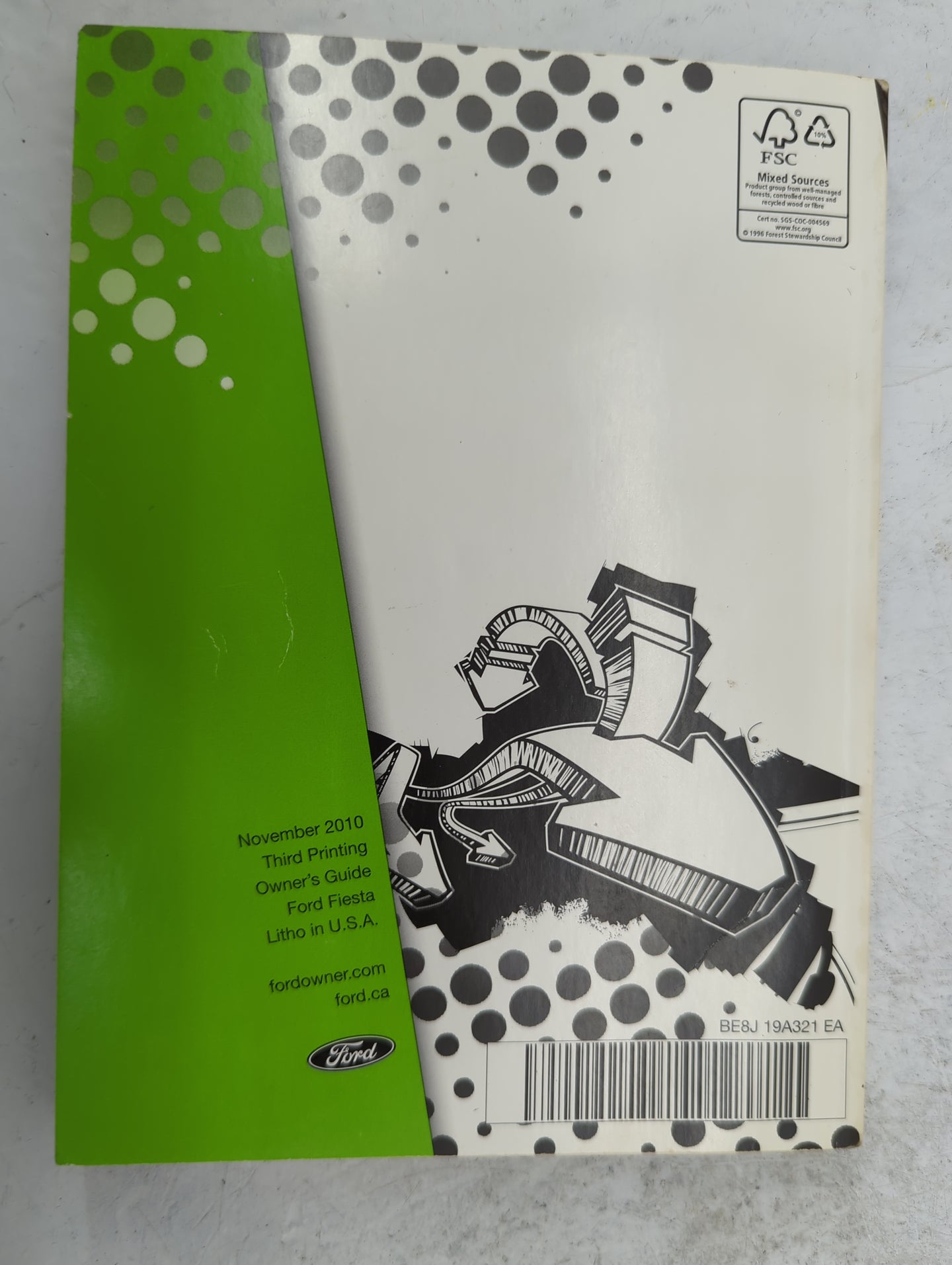 2011 Ford Fiesta Owners Manual Book Guide P/N:BE8J 19A321 EA BW7J 19T201 DA OEM Used Auto Parts - Oemusedautoparts1.com