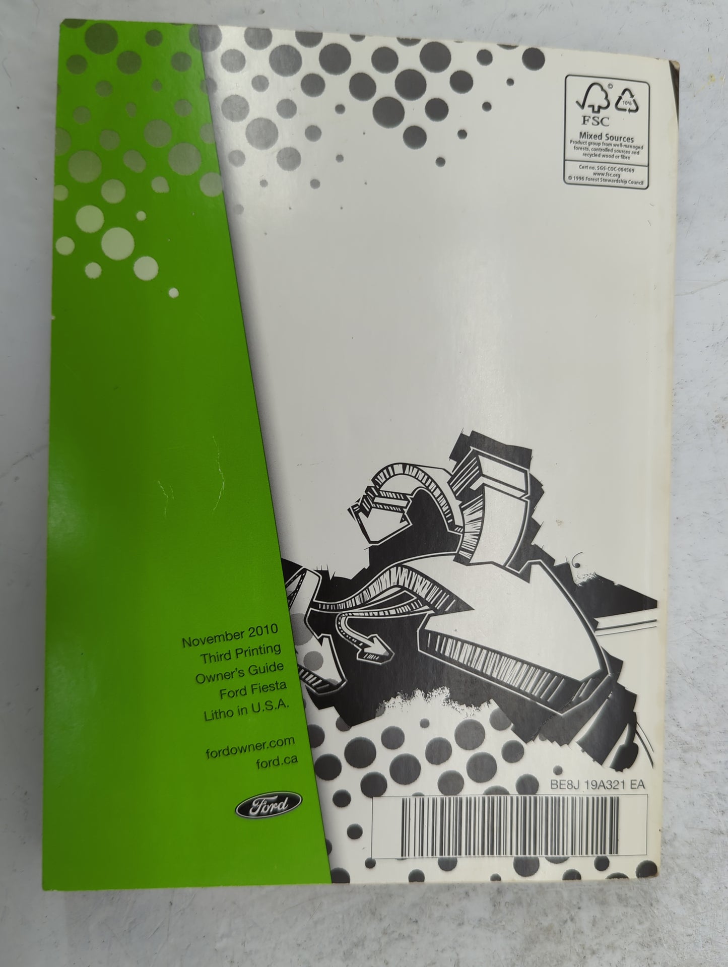 2011 Ford Fiesta Owners Manual Book Guide P/N:BE8J 19A321 EA BW7J 19T201 DA OEM Used Auto Parts - Oemusedautoparts1.com
