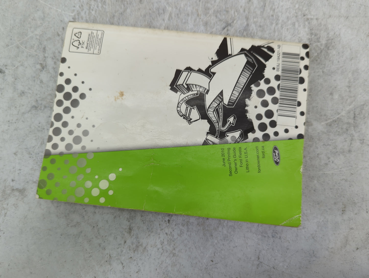 2011 Ford Fiesta Owners Manual Book Guide P/N:BE8J 19A321 AB OEM Used Auto Parts - Oemusedautoparts1.com