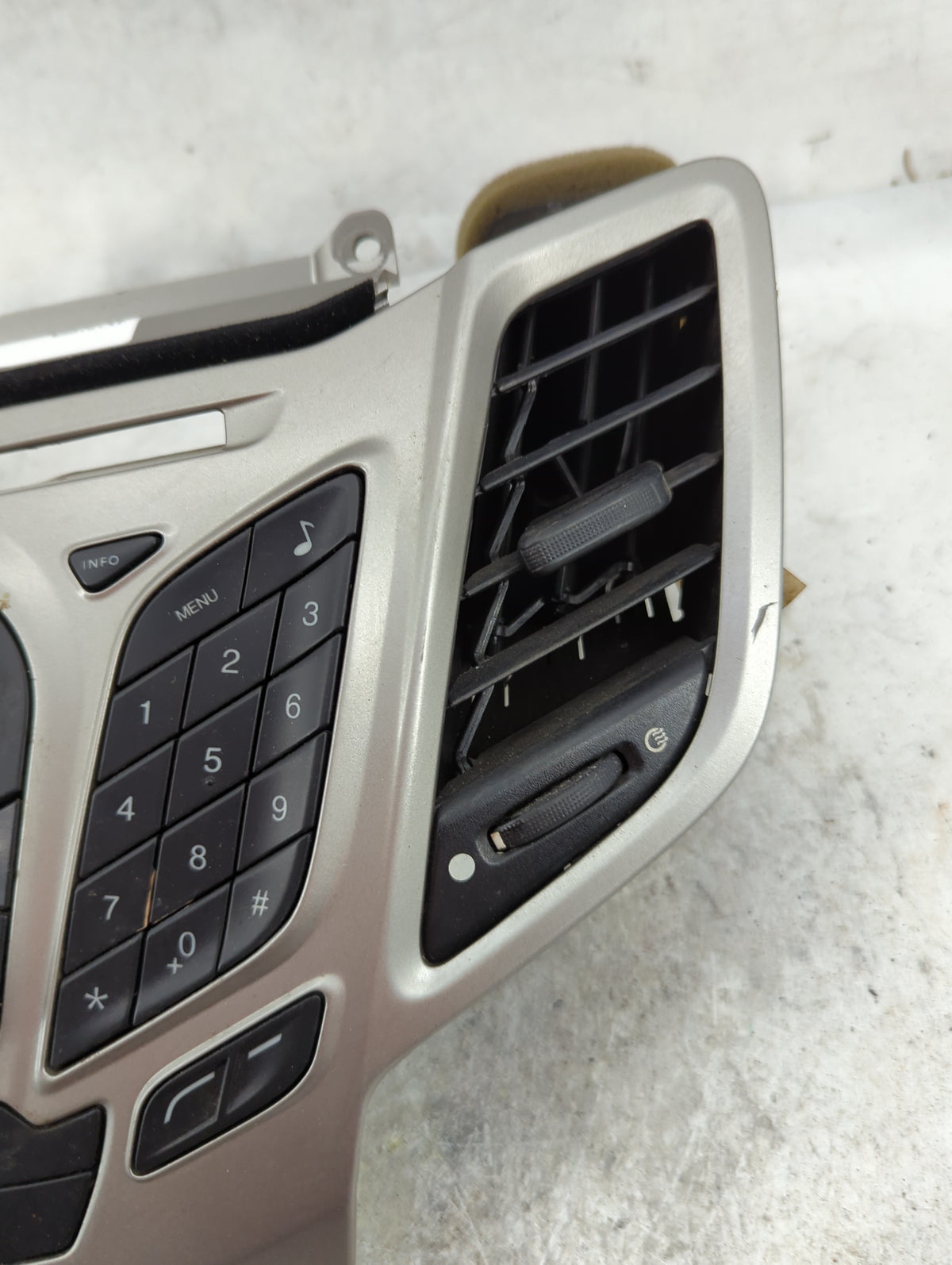 2011-2013 Ford Fiesta Radio Control Panel Silver - Oemusedautoparts1.com