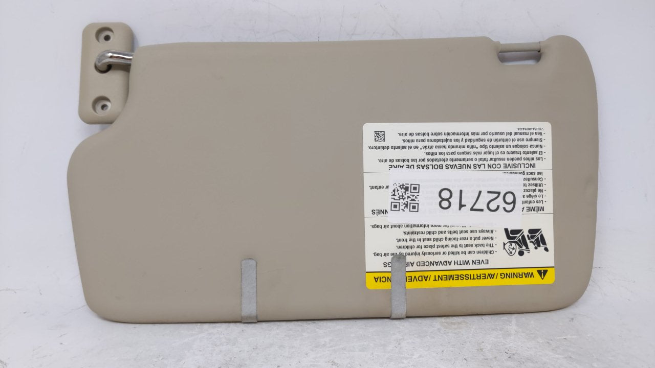 2011 Ford Fiesta Sun Visor Shade Replacement Passenger Right Mirror Fits OEM Used Auto Parts - Oemusedautoparts1.com