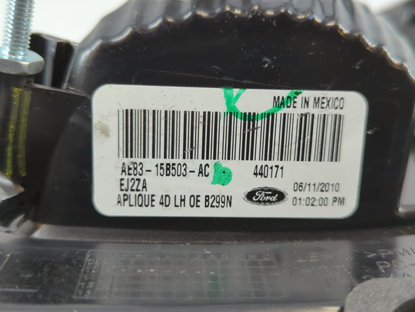 2011-2013 Ford Fiesta Tail Light Assembly Driver Left OEM P/N:AE83-15B503-AC Fits Fits 2011 2012 2013 OEM Used Auto Parts - 