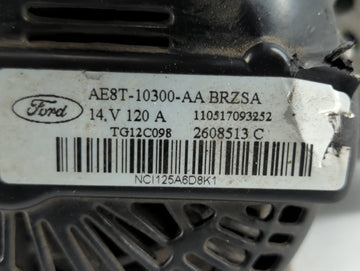 2011-2019 Ford Fiesta Alternator Replacement Generator Charging Assembly Engine OEM P/N:AE8T-10300-AA Fits OEM Used Auto Parts