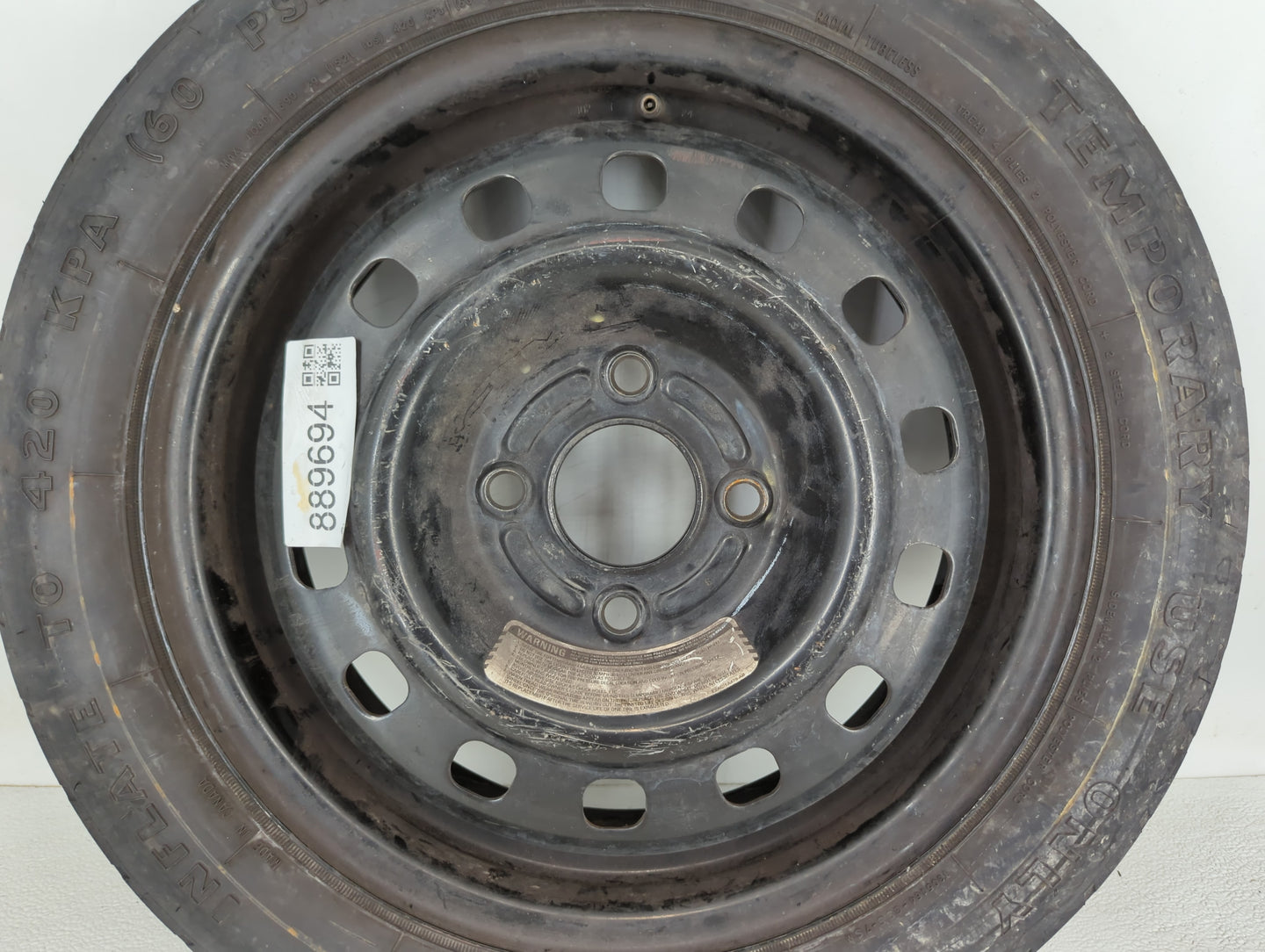 2011-2019 Ford Fiesta Spare Donut Tire Wheel Rim Oem - Oemusedautoparts1.com