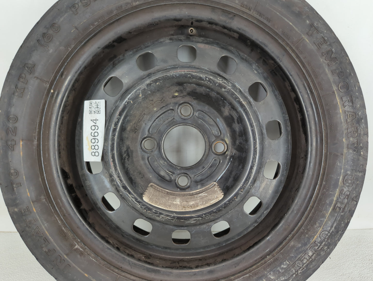 2011-2019 Ford Fiesta Spare Donut Tire Wheel Rim Oem - Oemusedautoparts1.com
