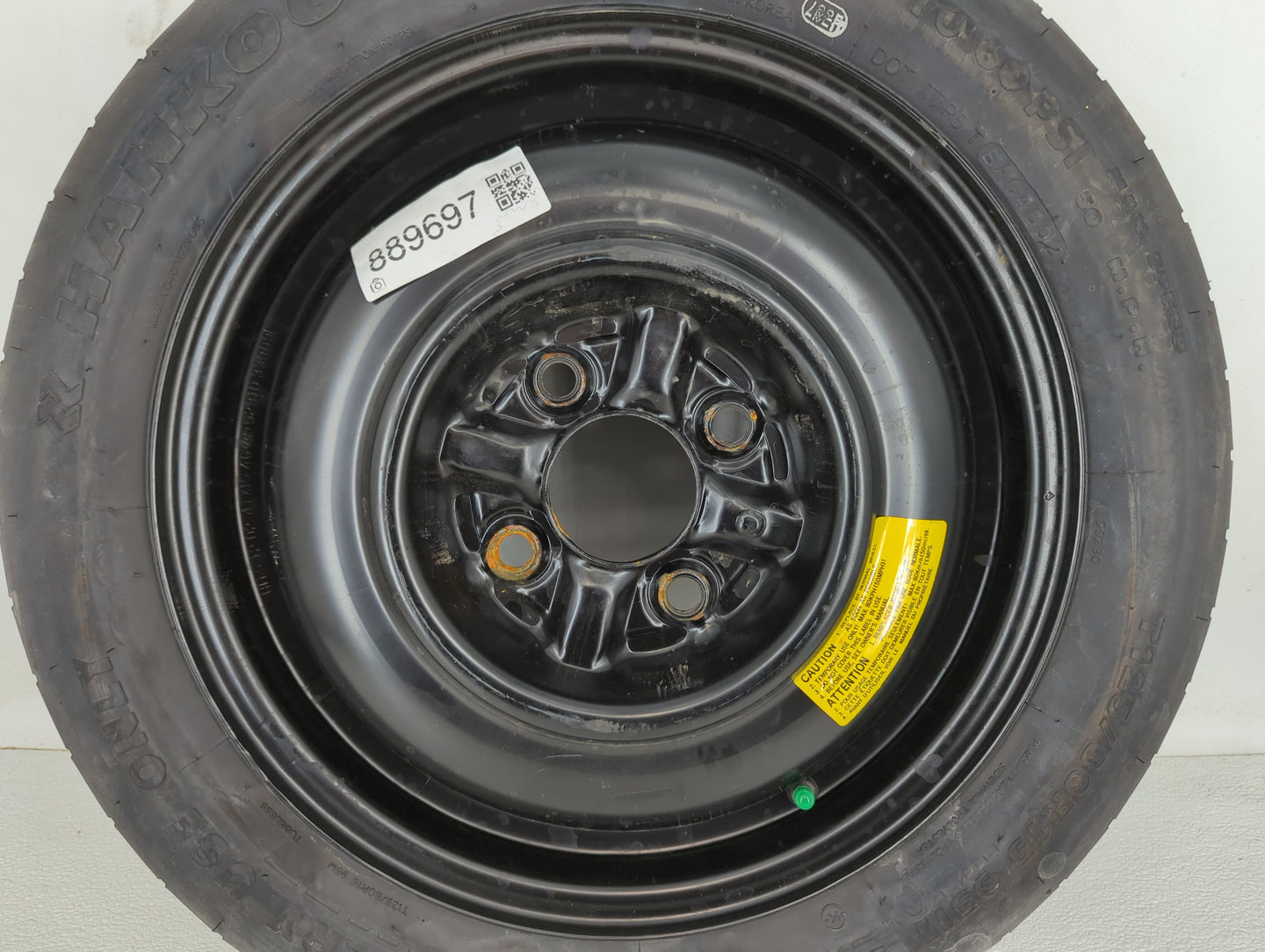 2011-2019 Ford Fiesta Spare Donut Tire Wheel Rim Oem - Oemusedautoparts1.com